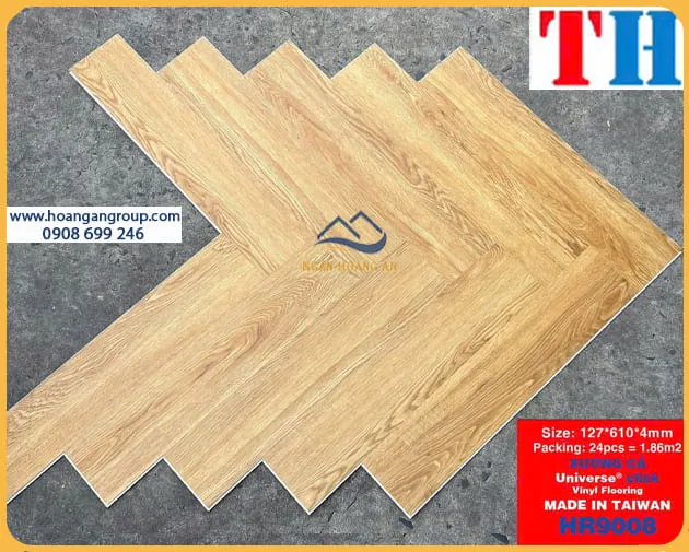 Sàn Nhựa Giả Gỗ Hèm Khóa Xương Cá HR9008 Dày 4mm