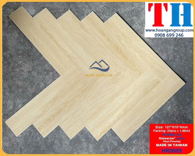Sàn Nhựa Giả Gỗ Hèm Khóa Xương Cá HR9009 Dày 4mm