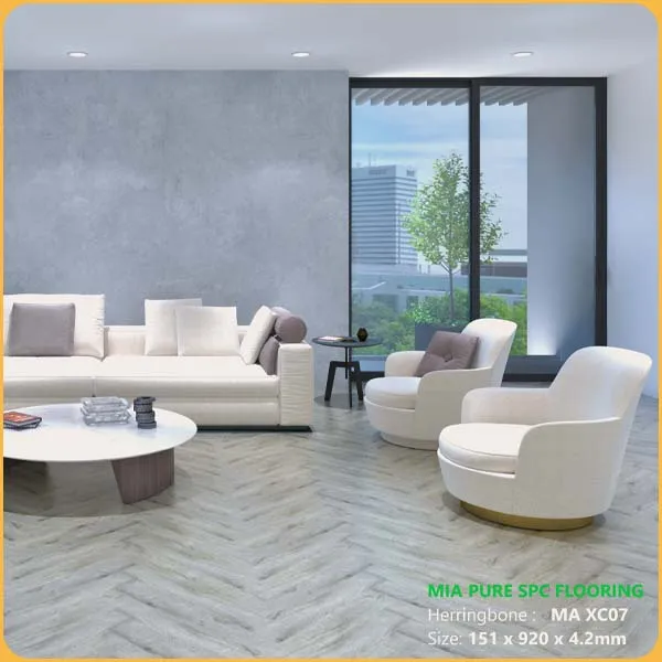 Sàn Nhựa Hèm Khóa Giả Vân Gỗ Xương Cá MIA Sang Trọng