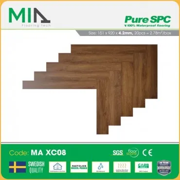 Sàn Nhựa Giả Gỗ Hèm Khóa Xương Cá MIA MA XC08