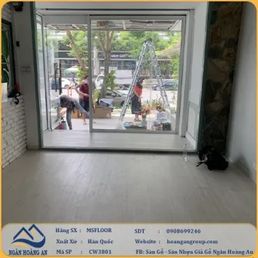 Bàn Giao Công Trình Sàn Nhựa Hèm Khoá MSFloor CW3801 Tại Quận 7 Hồ Chí Minh