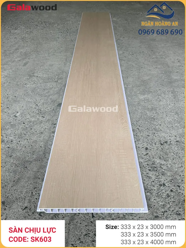 Sàn Nhựa Chịu Lực PVC Giả Gỗ Làm Gác Lửng Galawood SK603