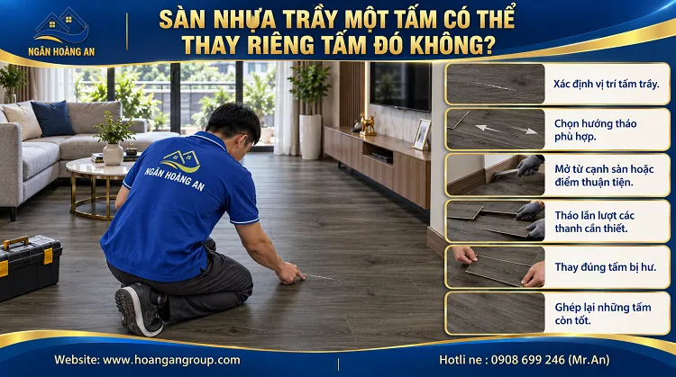 Sàn Nhựa Trầy Một Tấm Có Thể Thay Riêng Tấm Đó Không? Sàn Nhựa Trầy Một Tấm Có Thể Thay Riêng Tấm Đó Không?