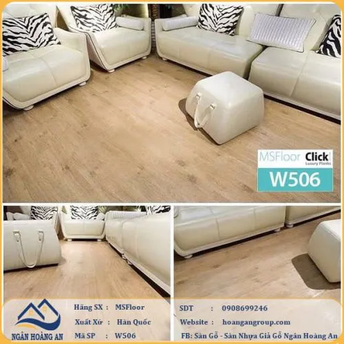 Sàn Nhựa Giả Gỗ Bóc Dán MsFloor W506