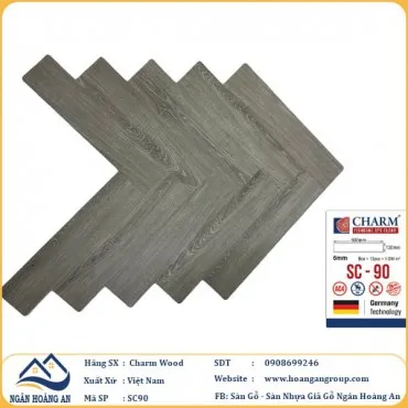 Sàn Nhựa Giả Gỗ Hèm Khóa Xương Cá Charm Wood SC90