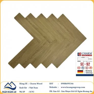 Sàn Nhựa Giả Gỗ Hèm Khóa Xương Cá Charm Wood SC92