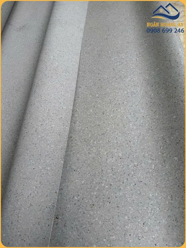 Sàn Vinyl Cuộn Flanka 2mm FL-652 Màu Xám Đốm Trắng