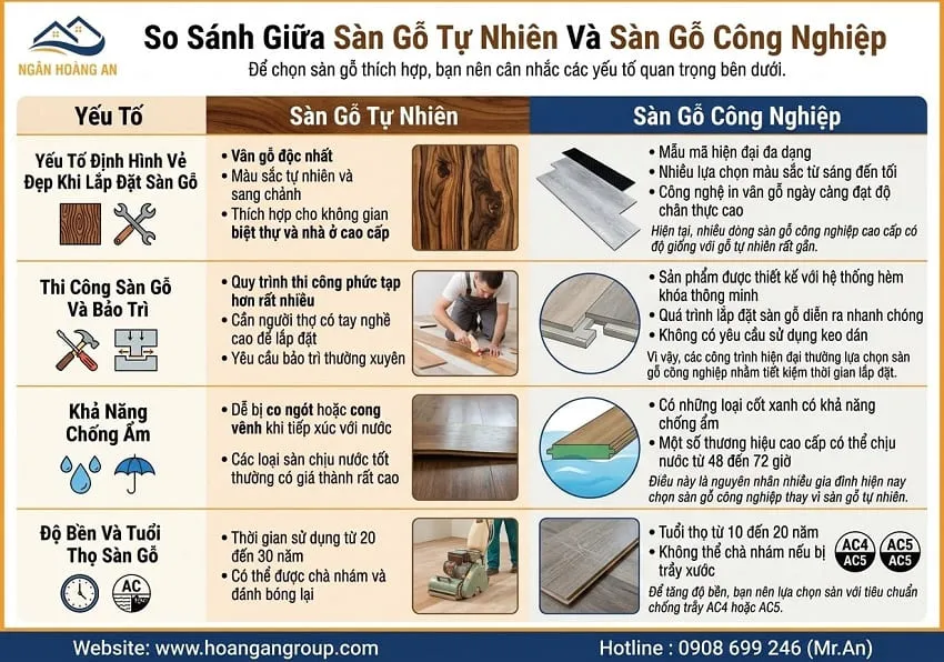 So Sánh Giữa Sàn Gỗ Tự Nhiên Và Sàn Gỗ Công Nghiệp