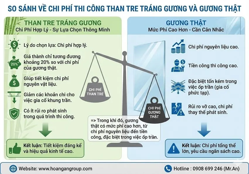 So Sánh Về Chi Phí Thi Công Than Tre Tráng Gương Và Gương Thật So Sánh Về Chi Phí Thi Công Than Tre Tráng Gương Và Gương Thật