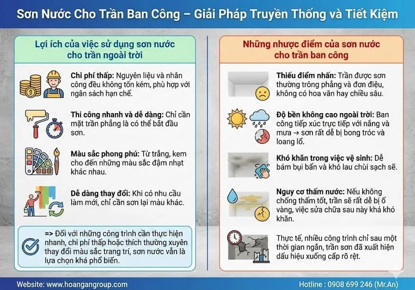 Sơn Nước Cho Trần Ban Công – Giải Pháp Truyền Thống và Tiết Kiệm