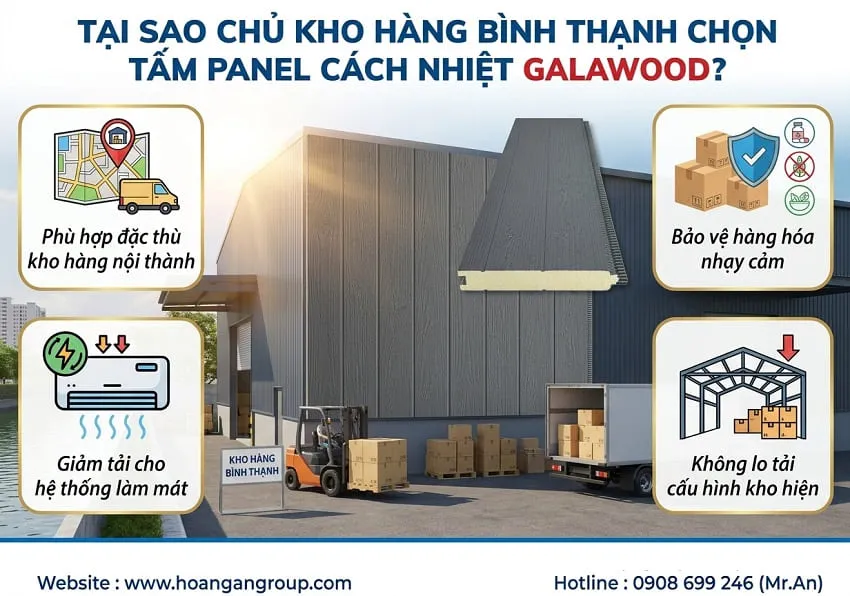 Tại Sao Chủ Kho Hàng Bình Thạnh Chọn Tấm Panel Cách Nhiệt Galawood? Tại Sao Chủ Kho Hàng Bình Thạnh Chọn Tấm Panel Cách Nhiệt Galawood?