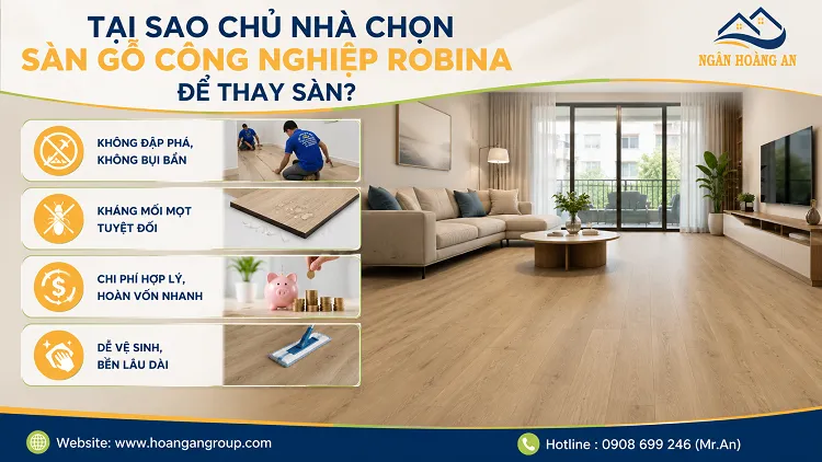 Tại Sao Chủ Nhà Chọn Sàn Gỗ Công Nghiệp Robina Để Thay Sàn?