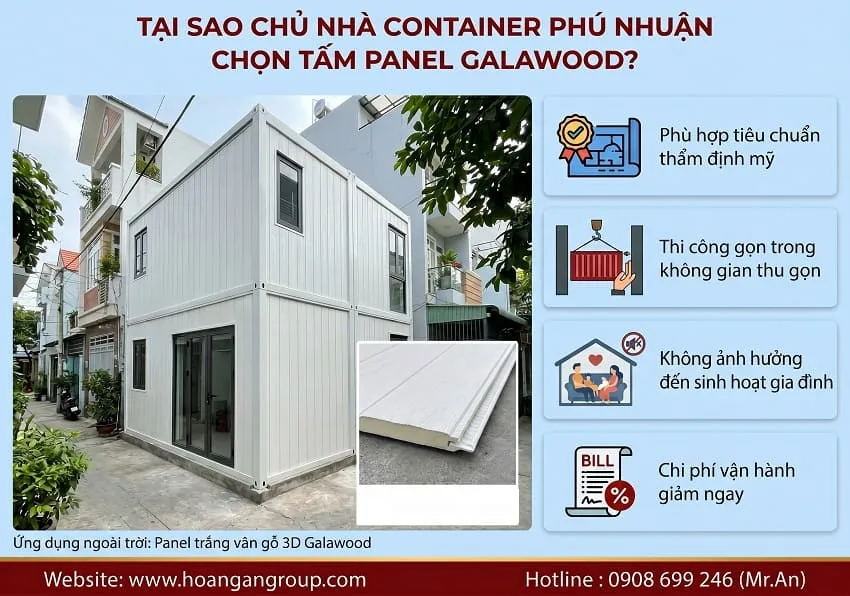 Tại Sao Chủ Nhà Container Phú Nhuận Chọn Tấm Panel Galawood?