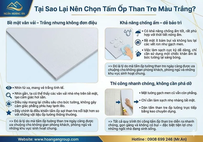 Tại Sao Lại Nên Chọn Tấm Ốp Than Tre Màu Trắng?