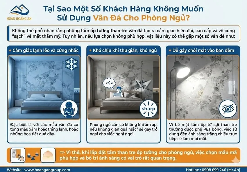 Tại Sao Một Số Khách Hàng Không Muốn Sử Dụng Vân Đá Cho Phòng Ngủ?