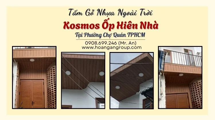 Tấm Gỗ Nhựa Ngoài Trời Kosmos Ốp Hiên Nhà Tại Phường Chợ Quán