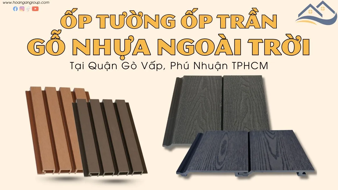 Tấm Gỗ Nhựa Ngoài Trời Ốp Tường Ốp Trần Tại Gò Vấp, Phú Nhuận TPHCM