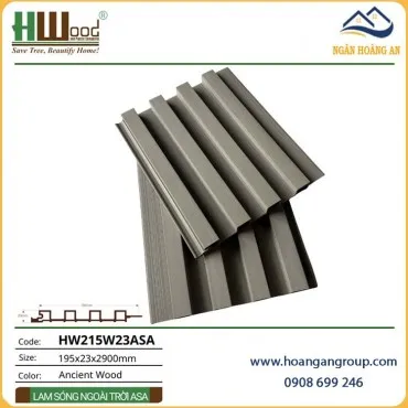 Tấm Lam 4 Sóng Gỗ Nhựa ASA Hwood HW215W23ASA Ancient Wood
