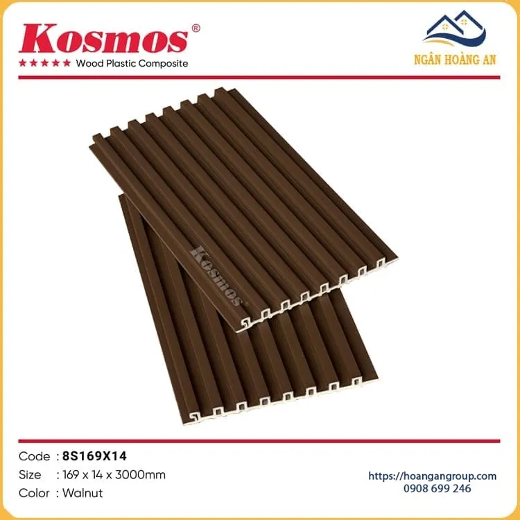 Tấm Lam Sóng Ốp Trần Ngoài Trời Phủ ASA 8S169X14 Walnut Tấm Lam Sóng Ốp Trần Ngoài Trời Phủ ASA 8S169X14 Walnut