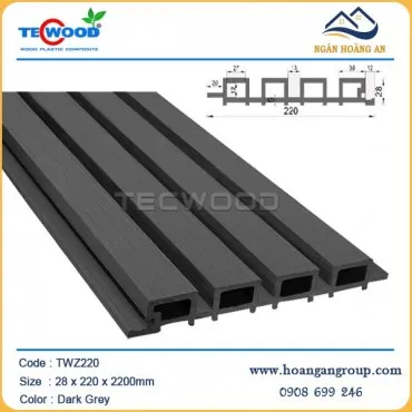 Lam Sóng Gỗ Nhựa Ngoài Trời Tecwood TWZ220 Dark Grey