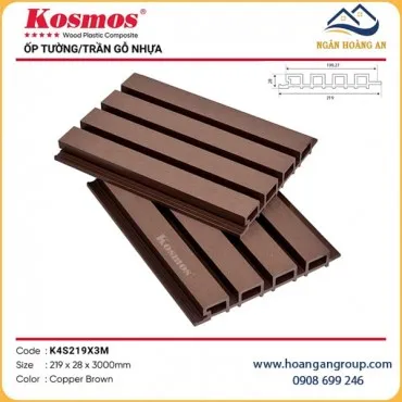 Lam Sóng Gỗ Nhựa Ngoài Trời Kosmos K4S219X3M Copper Brown Dài 3m