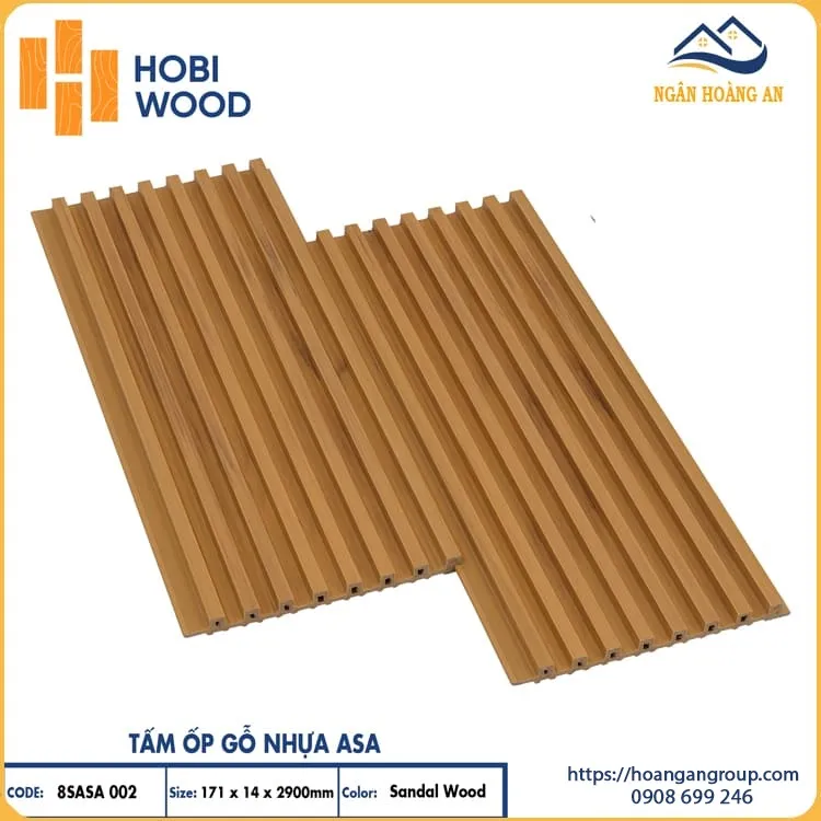 Tấm Lam Sóng Ngoài Trời Phủ ASA Hobiwood 8SASA002 Sandal wood Tấm Lam Sóng Ngoài Trời Phủ ASA Hobiwood 8SASA002 Sandal wood
