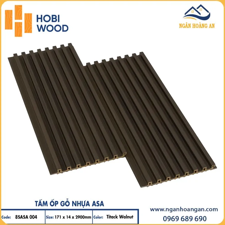 Lam Sóng Ngoài Trời Phủ ASA Hobiwood 8SASA004 Titack Walnut