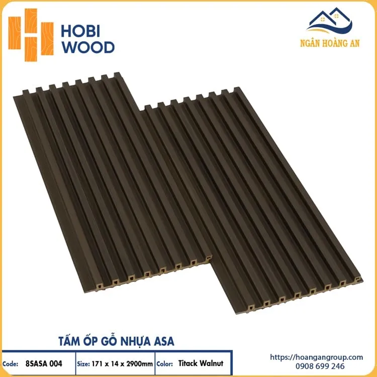 Lam Sóng Ngoài Trời Phủ ASA Hobiwood 8SASA004 Titack Walnut Lam Sóng Ngoài Trời Phủ ASA Hobiwood 8SASA004 Titack Walnut