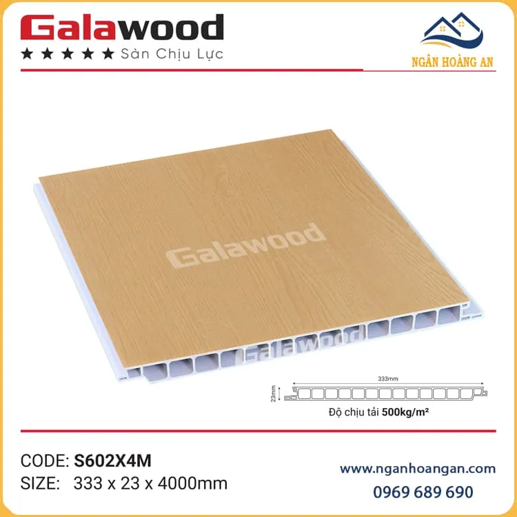 Tấm Lót Sàn Nhựa Chịu Lực Làm Gác Lửng  Galawood S602X4M