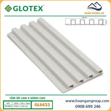 Tấm Nhựa Lam 4 Sóng Cao Giả Vân Gỗ Glotex GLS423