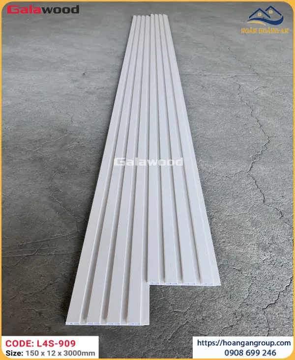 Tấm Ốp Lam 4 Sóng Galawood Vân Vải Kem L4S-909 Tấm Ốp Lam 4 Sóng Galawood Vân Vải Kem L4S-909