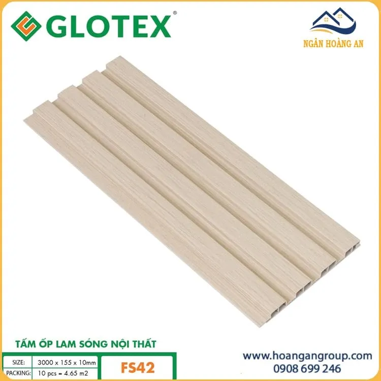 Tấm Nhựa Lam 4 Sóng Giả Vân Gỗ Ốp Tường Glotex FS42 Tấm Nhựa Lam 4 Sóng Giả Vân Gỗ Ốp Tường Glotex FS42