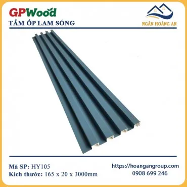 Tấm Nhựa Ốp Tường Lam 4 Sóng GPWood HY105 Màu Xanh 