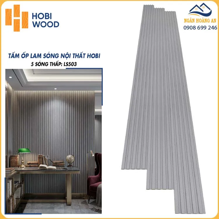 Đặc Điểm Nổi Bật Tấm Nhựa Lam 5 Sóng Thấp HobiWood LS503 Xám Nhạt