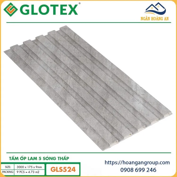 Tấm Nhựa Lam 5 Sóng Giả Vân Bê Tông Glotex GLS-524