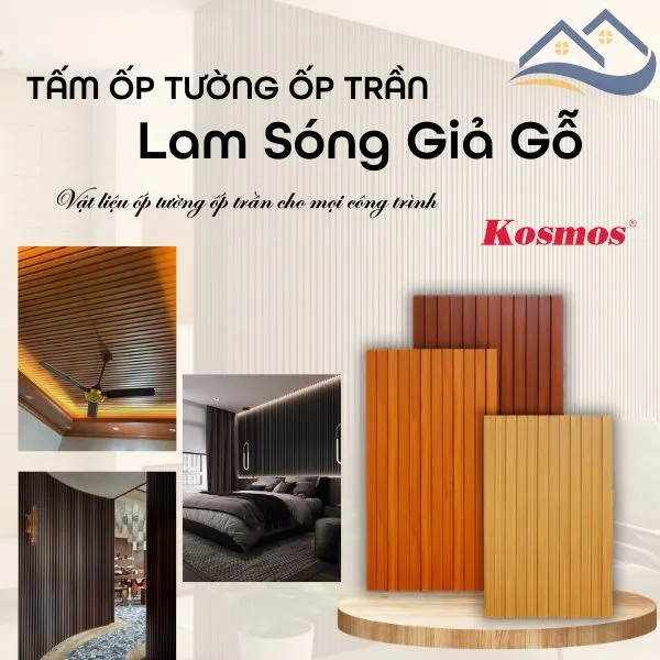Tấm Nhựa Lam Sóng Giả Gỗ Kosmos