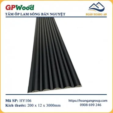Tấm Nhựa Lam Sóng Tròn GPWood HY106 Màu Đen 
