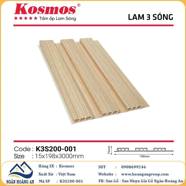 Tấm Nhựa Ốp Tường Lam Sóng Kosmos Tại Bình Thạnh TPHCM