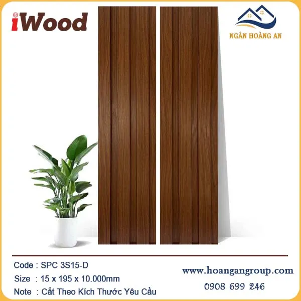 Lam 3 Sóng Ốp Trần Nhựa Giả Gỗ iWood 3S15-D