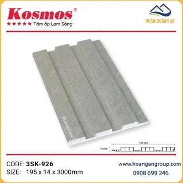 Tấm Nhựa Ốp Trần Lam 3 Sóng Chân Kép Kosmos 3SK-926