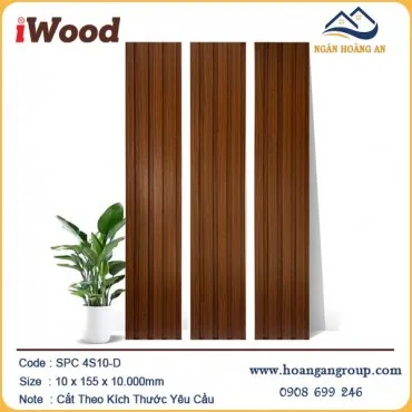 Lam 4 Sóng Nhựa Giả Gỗ Ốp Trần iWood 4S10-D 