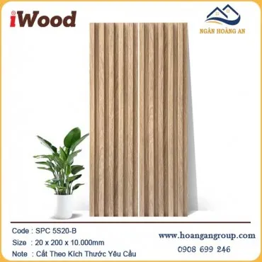 Tấm Ốp Lam 5 Sóng Nhựa Giả Gỗ iWood 5S20-B