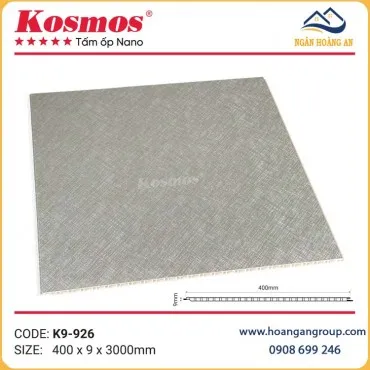 Tấm Nhựa Ốp Trần Nano Chân Kép Giả Vân Vải Kosmos K9-926