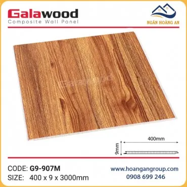 Tấm Nhựa Ốp Tường Nano Nhựa Giả Gỗ Galawood G9-907M