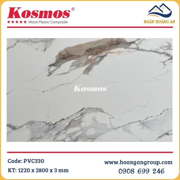 Tấm Nhựa Ốp Tường PVC Giả Vân Đá Kosmos Tại Củ Chi TPHCM