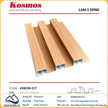 Lam 3 Sóng Cao Giả Gỗ Kosmos K3SC30-017