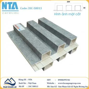 Tấm Ốp Lam 3 Sóng Cao Nhựa Giả Bê Tông NTA 3SC-58013
