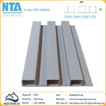 Tấm Ốp Lam 3 Sóng Cao Nhựa Giả Gỗ NTA 3SC-68002