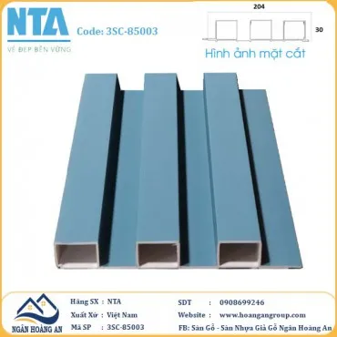 Tấm Ốp Lam 3 Sóng Cao Nhựa Giả Gỗ NTA 3SC-85003
