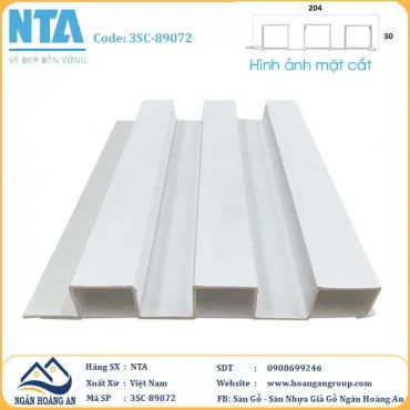 Tấm Ốp Lam 3 Sóng Cao Nhựa Giả Gỗ NTA 3SC-89072